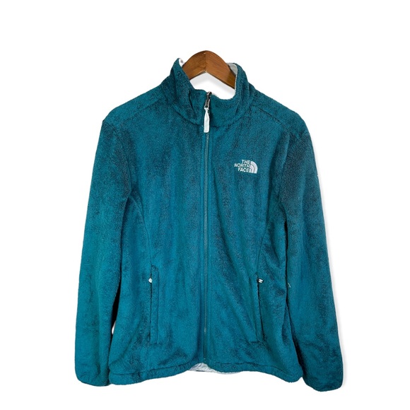 The North Face Jackets & Blazers - North Face Turquoise Fleece Full Zip Up Jacket Large